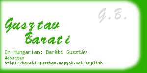 gusztav barati business card