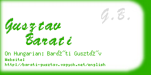 gusztav barati business card